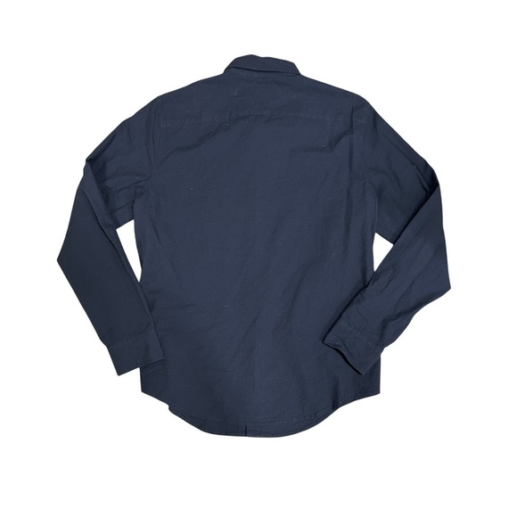 NWT Abercrombie & Fitch Mens Medium Long Sleeve Button Up Shirt‎ Navy - Picture 2 of 7